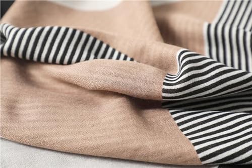 stylesilove Women Stripe Geometric Printed Lightweight Fashion Scarf Large Shawl Scarves Neck Wraps for All Season, 7 Colors