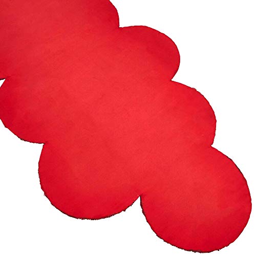 Fennco Styles Holiday Peppermint Candy Cane Hand Beaded Table Runner - Christmas Table Cover for Home Décor, Family Gathering, Banquets and Special Occasion