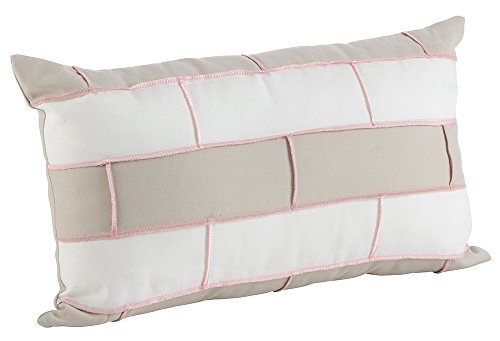 Fennco Styles Geometric Block Design Poly Filled Throw Pillow -12"x20" (Geometric Block)