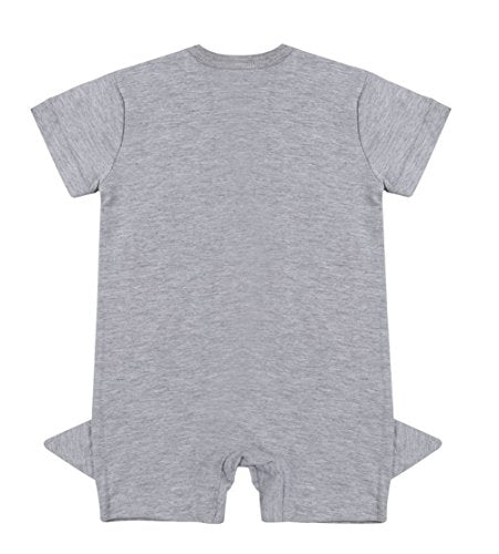 Styles I Love Infant Baby Boys Grey Shark Cotton Romper Jumpsuit Spring Summer Casual Outfit