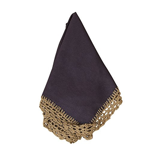Sangita Crochet Lace Napkins, Set of 4 (Olive)
