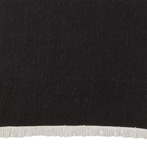 Fennco Styles Fringe Border Design Cotton Table Runner 16" W x 72" L - Table Cover for Christmas, Holiday, Dining Table, Everyday Use, Banquets and Special Occasion