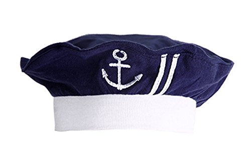 stylesilove Infant Baby Boy Nautical Sailor Embroidered Anchor Hat, 2 Colors