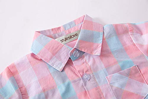 stylesilove Toddler Little Boy Long Sleeve Cotton Button Down Shirt for Casual, Formal Event and Special Occasions