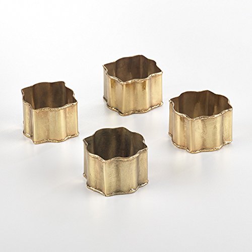 Fennco Styles Collection Classic Design Napkin Ring - 2 Colors - Set of 4