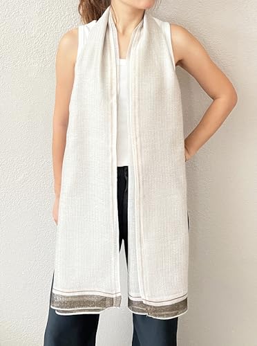 stylesilove Women Shimmering Striped Scarf Silk-like Scarves Ultra Lightweight Soft Shawl Neck Wraps