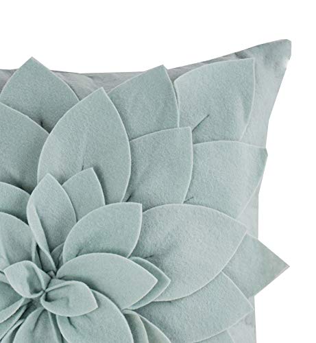 Fennco Styles Sara's Garden Petal Decorative Throw Pillow. 17 Inch Square.