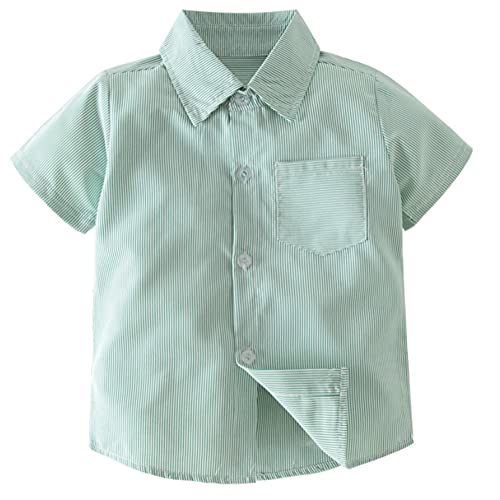 stylesilove Toddler Boys Classic Button Down Shirt and Shorts, Suspenders, Bowtie 4pcs Gentleman Suit Cotton Overalls Outfit