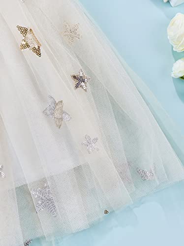 stylesilove Baby Toddler Girls Sleeveless Rainbow Mesh Tulle Star Tutu Dress Birthday Wedding Party Sundress Outfit