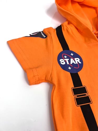 stylesilove Baby Toddler Boys Astronaut Cotton Hooded Romper Spaceman Jumpsuit Outfit