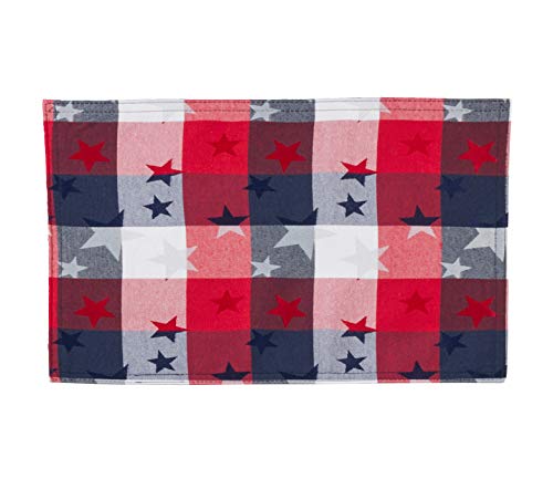 Fennco Styles Checkered Stardom Collection Traditional Plaid Table Linens – Multicolor Table Cover for Banquets, National Holidays, Special Events and Home Décor