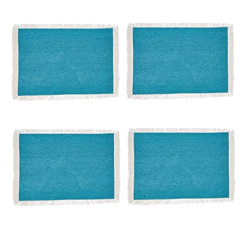 Fennco Styles Fringe Border Design Cotton Table Runner 16" W x 72" L - Table Cover for Christmas, Holiday, Dining Table, Everyday Use, Banquets and Special Occasion