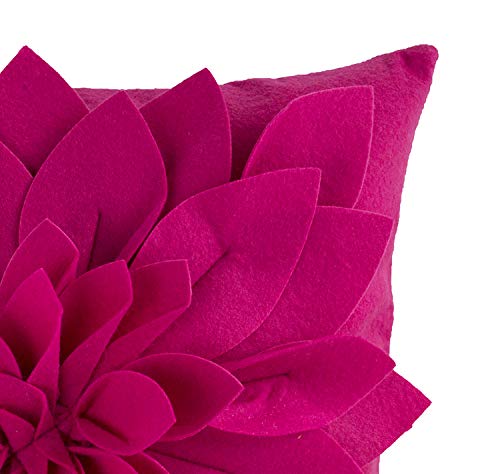 Fennco Styles Sara's Garden Petal Decorative Throw Pillow. 17 Inch Square.