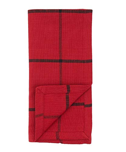 Fennco Styles Classic Large Plaid Cotton Table Runner 16" W x 72" L - Black Table Cover for Christmas, Holiday, Dining Table, Banquets and Special Occasion