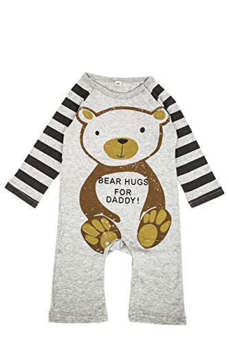stylesilove Infant Toddler Long Sleeve Soft Cotton Unisex Baby Coverall Jumpsuit