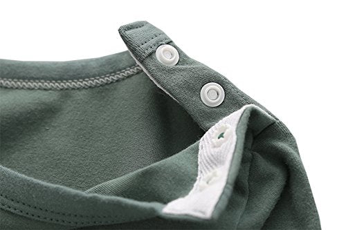 stylesilove Infant Baby Boy Funny Crocodile Green Long Sleeve Cotton Romper