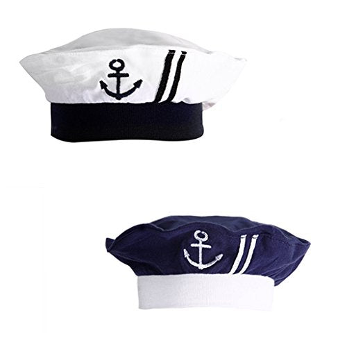 stylesilove Infant Baby Boy Nautical Sailor Embroidered Anchor Hat, 2 Colors