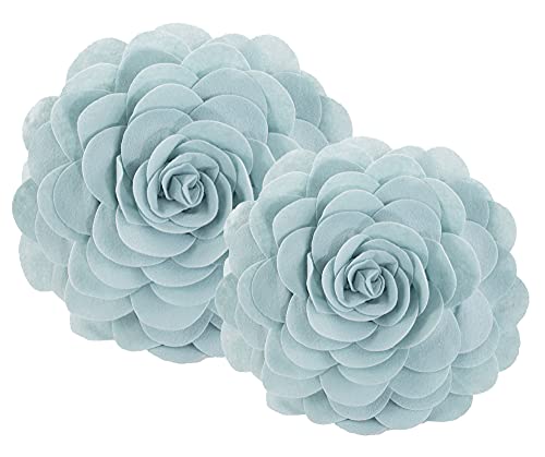 Fennco Styles Eva's Flower Garden Decorative Throw Pillow Cover 13" Round - Floral Accent Pillow Case for Home, Couch, Bed, Living Room, Holiday and Office Décor