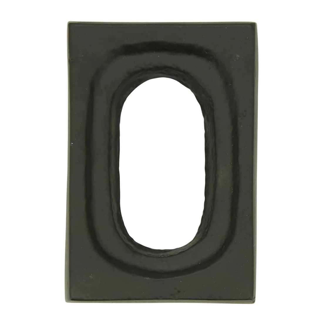 Fennco Styles Rectangle Aluminum Napkin Rings, Set of 4 - Black Metal Decorative Napkin Holders for Home, Dining Room, Banquet, Family Gathering, Holiday and Special Occasion