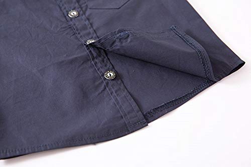 stylesilove Toddler Little Boy Long Sleeve Cotton Button Down Shirt for Casual, Formal Event and Special Occasions