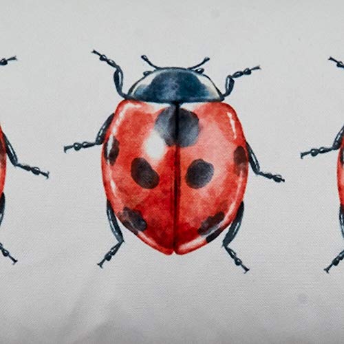 Fennco Styles Bugs Design 12”W x 20”L Decorative Throw Pillow – Rectangular Nature-Inspired Cushion for Couch, Sofa, Bedroom, Office and Living Room Décor