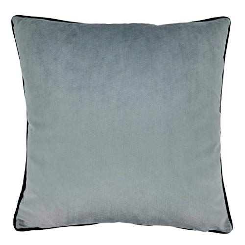 Fennco Styles Texture Color Blocked Two-Tone Velvet Decorative Throw Pillow 18 x 18 Inch - Black Accent Pillow for Home, Couch, Living Room and Office Décor