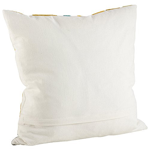 Fennco Styles Bright Brushstroke Cotton Down Filled Throw Pillow - 20" Square
