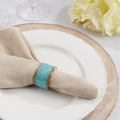 Fennco Styles Resin Artistry Decorative Napkin Rings, Set of 4