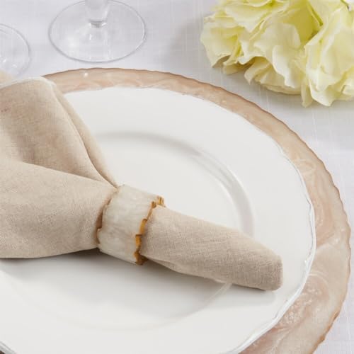 Fennco Styles Resin Artistry Decorative Napkin Rings, Set of 4