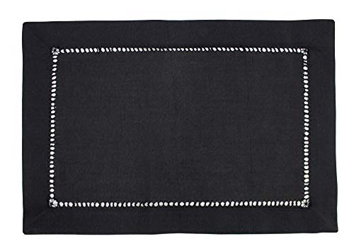 Fennco Styles Classic Solid Color Hemstitched Border Tablecloth for Dining Table, Dinner Parties, Wedding, Machine Washable,