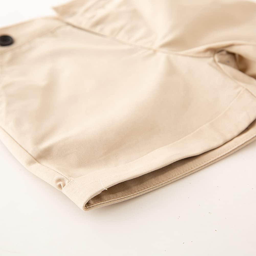 stylesilove Toddler Little Boys Classic Cotton Chino Shorts with Stripe Suspenders for Casual, Formal Wear, Special Occasions