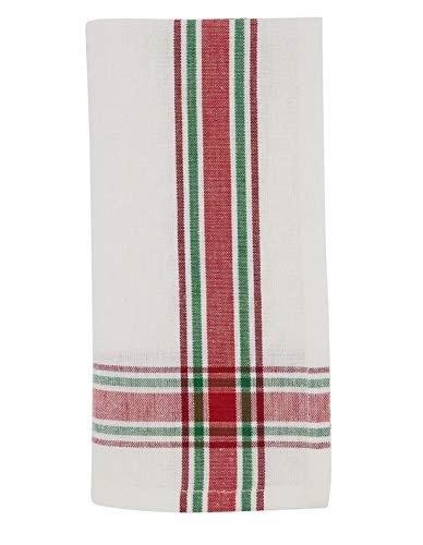 Fennco Styles Holiday Plaid Design 100% Cotton Tablecloth 70" W x 70" L - Red Green Table Cover for Home, Dining Table Decor, Banquet, Christmas and Special Event
