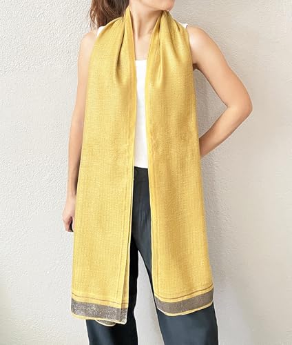 stylesilove Women Shimmering Striped Scarf Silk-like Scarves Ultra Lightweight Soft Shawl Neck Wraps