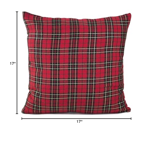 Fennco Styles Holiday Tartan Plaid Dazzle Christmas Decorative Throw Pillow