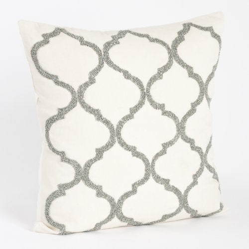 Fennco Styles Moroccan Design Down Filled Decorative Cotton Throw Pillow 18" W x 18" L - Geometric Accent Cushion for Couch, Home, Living Room, Bedroom, Office and Holiday Décor