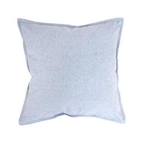Fennco Styles Contemporary Neutral Solid Textured Reversible Decorative Throw Pillow 18 x 18 Inch - Linen Blend Throw Pillow for Couch, Bedroom and Home Everyday Use