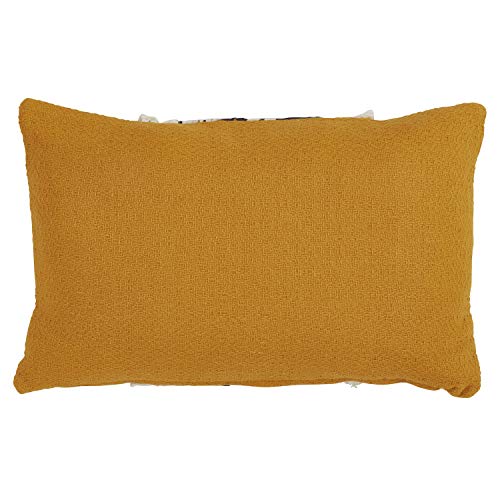 Fennco Styles Moutarde Collection Bohemian Cross Hatch 100% Pure Cotton 18 x 18 Inch Throw Pillow with Case & Insert – Blue Grey Lumbar Pillow for Couch, Bedroom and Living Room Décor