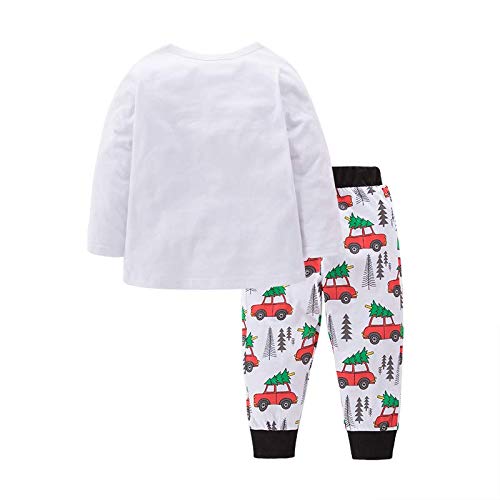 stylesilove Toddle Boy You Serious Clark? Cotton Long Sleeve Top and Car Pattern Pants 2 Pcs Pajamas Outfit Set