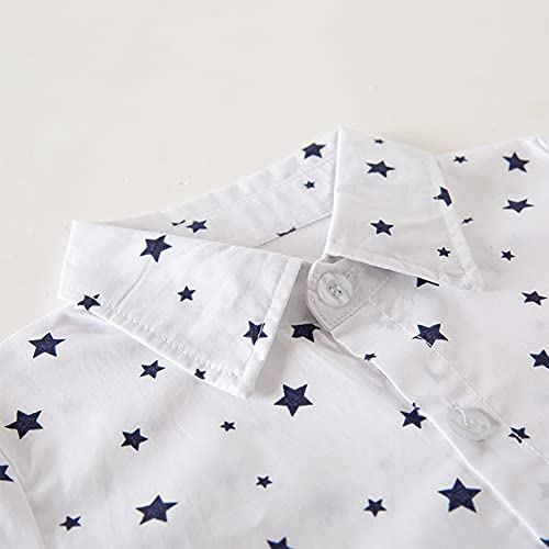 stylesilove Toddler Boys Short Sleeve Classic Cotton Button Down Shirt for Casual, Formal Event and Special Occasions