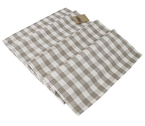 Fennco Styles Classic Gingham Checkered Tablecloth - Check Pattern Table Cover for Everyday Use, Country Theme Party, Banquets and Home Décor