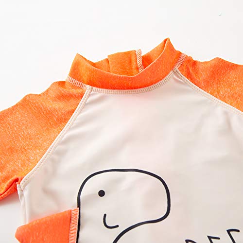 Styles I Love Kid Boys Dinosaur One-Piece Short Sleeve Zipper Rash Guard with Swim Hat 2pcs Swimsuit Beach Bathing Suit
