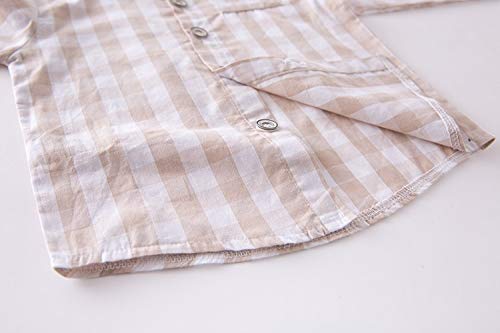stylesilove Toddler Little Boy Long Sleeve Cotton Button Down Shirt for Casual, Formal Event and Special Occasions