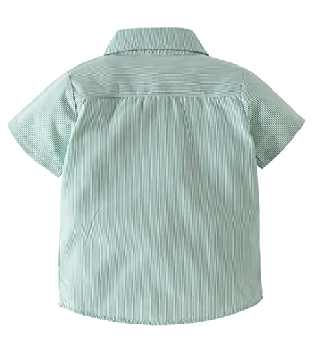 stylesilove Toddler Boys Short Sleeve Classic Cotton Button Down Shirt for Casual, Formal Event and Special Occasions