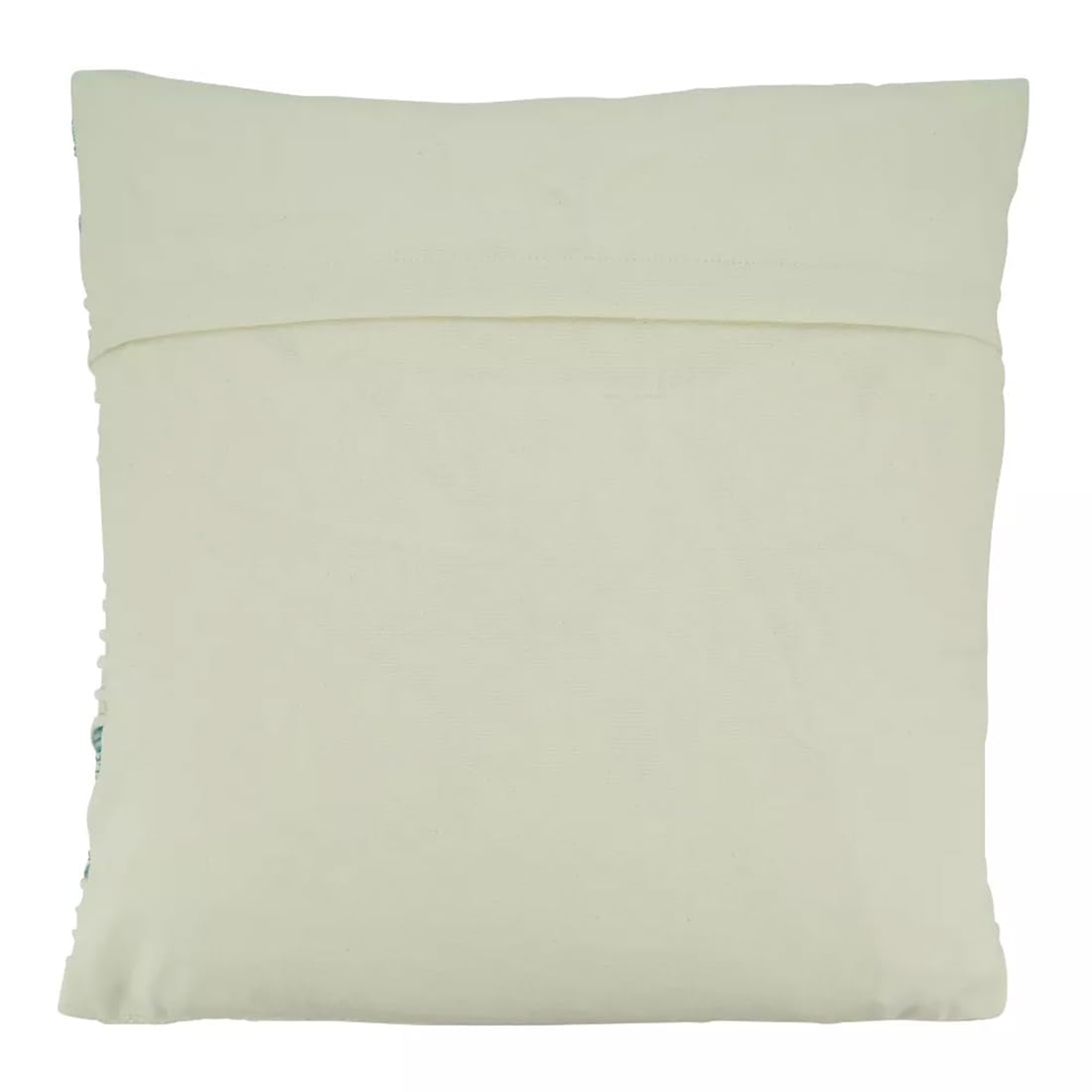 Fennco Styles Aqua Striped Deisgn Decorative Throw Pillow 20" W x 20" L - Neutral Cotton Blend Woven Textured Cushion for Home, Couch, Bedroom, Living Room and Office Décor