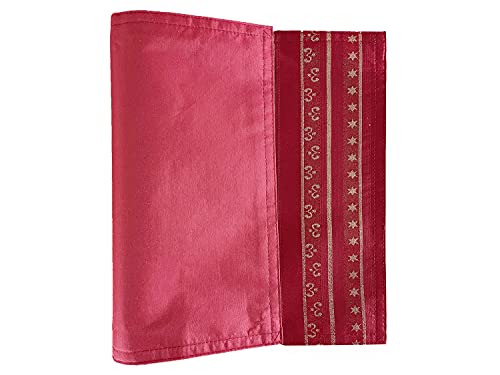 Fennco Styles Holiday Snowflake Printed Table Runner 16" W x 54" W - Red Woven Table Cover for Home Décor, Banquet, Family Gathering, Christmas, Special Occasion