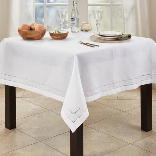 Fennco Styles Classic Embroidered & Hemstitch Tablecloth