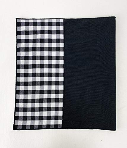 Fennco Styles Handmade Reversible Checkered Border Design Table Runner - Check Table Cover for Home, Dining Table, Banquet and Special Occasion