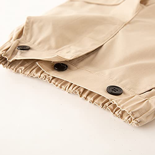 stylesilove Toddler Little Boys Classic Cotton Chino Shorts with Stripe Suspenders for Casual, Formal Wear, Special Occasions