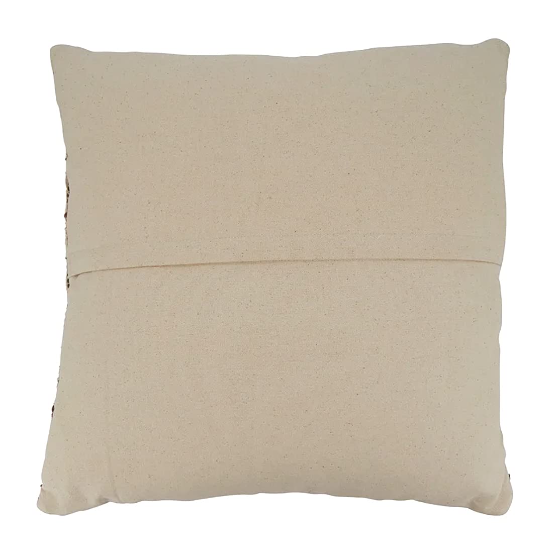 Fennco Styles Woven Chindi Striped Cotton Decorative Throw Pillow Cover 20" W x 20" L – Multicolor Textured Cushion Case for Couch, Bedroom and Living Room Décor