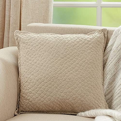 Fennco Styles Floral Design Decorative Filled Throw Pillow 17" W x 17" L - White Flower Square Cushion for Home, Couch, Office, Bedroom and Living Room Décor